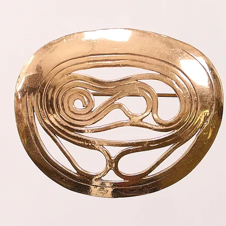 Brosch, Eivind Hillestad, 55x46mm, brons, Norway, K7.