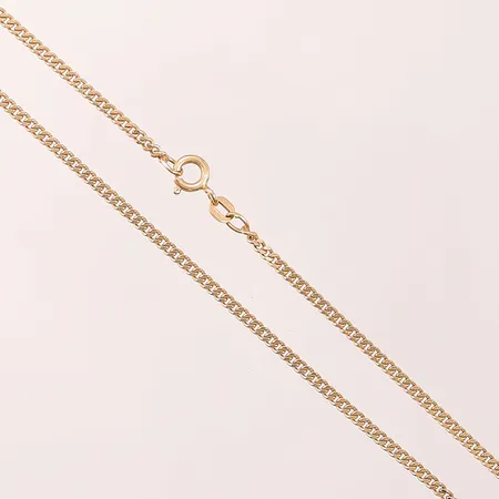Kedja pansar, 45cm, slitet lås, 18K 9,1g.