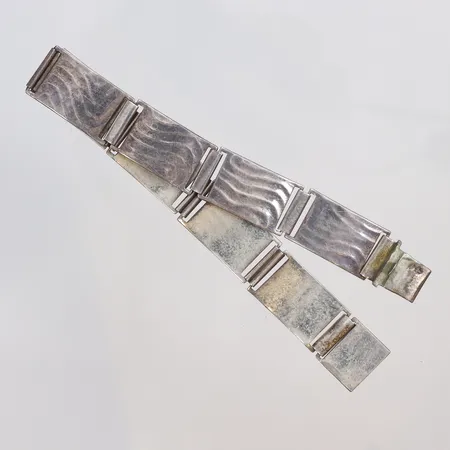 Armband mönstrat 18,5cm bredd 12mm silver 830/1000 Vikt: 15 g