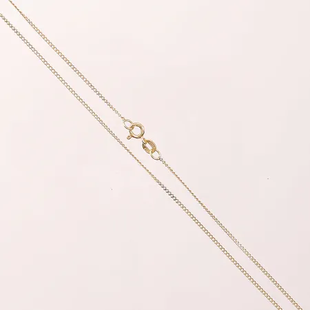 Kedja pansar, 50cm, bredd:1mm, 18K 2,7g.
