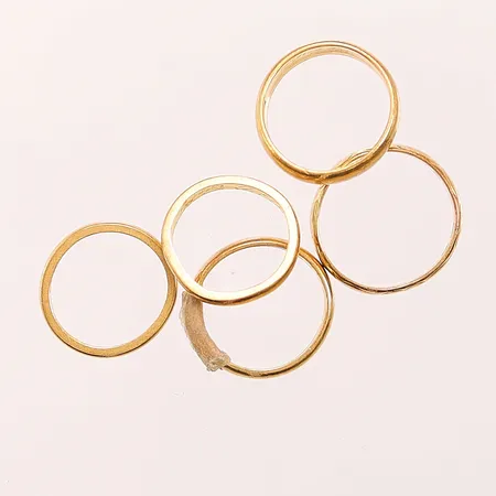 5 Ringar, gravyr, 23K 23,4g.