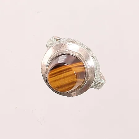 Ring, Ø18½, bredd:16mm, tigeröga,  Sävsjö Guldsmeds AB, 830/1000 Silver 7,0g.