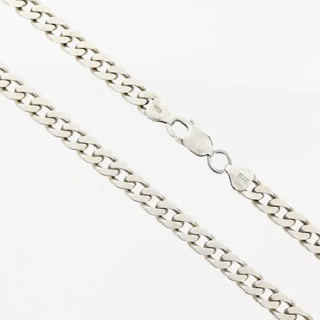 Kedja Pansar, 56,5cm, bredd 7mm, GHA, silver 925/1000. Vikt: 54,1 g