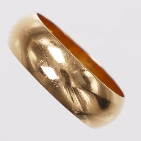 Ring, slät, stl 17, bredd 6mm, Nordiska Juvelaktiebolaget, År 1959, gravyr, 18K Vikt: 5 g