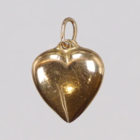 Hjärta ihåligt 10x15mm inklusive hängöglan 18K Vikt: 0,7 g