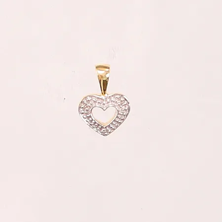 Hänge, diamanter 3x ca 0,0025ct, 12mm, 18K 0,9g.