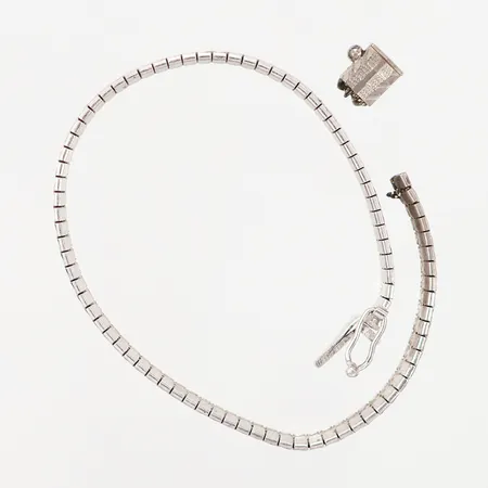 Armband halvstel, 20cm, bredd: 6mm, defekt, silver 830/1000 Vikt: 14,6 g