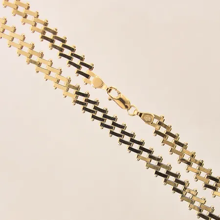 Collier Staket, längd 45,5cm, bredd 8mm, 18K Vikt: 25 g