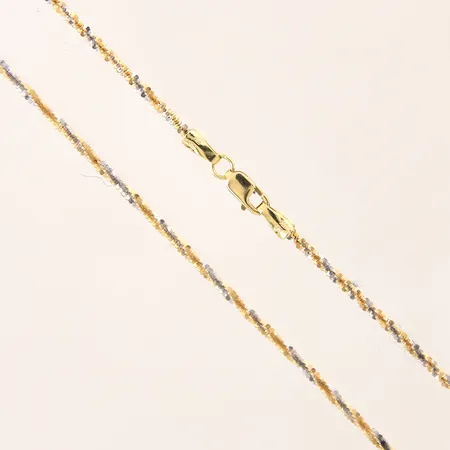 Kedja, längd 40,5cm, bredd 1,8mm, tvåfärgad, 18K Vikt: 4,5 g