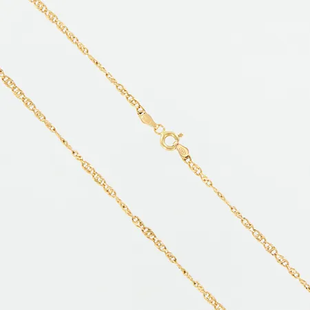 Kedja, 53cm, bredd:2,7mm, skevheter, 18K Vikt: 3,4 g