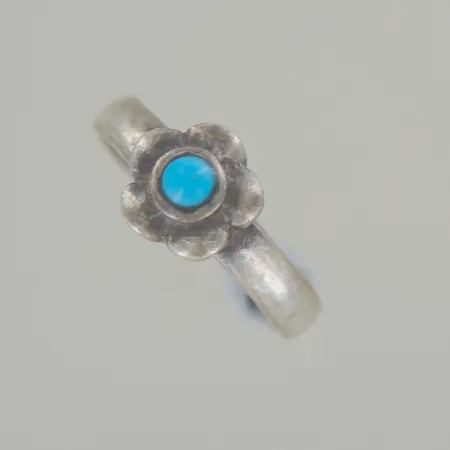 Ring med blå sten, öppen modell, Silver 925 Vikt: 1,9 g