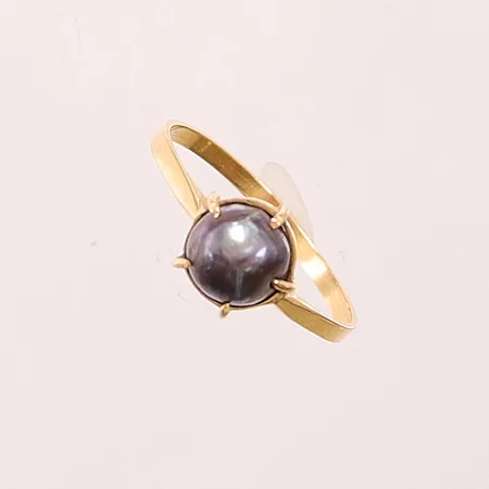 Ring, Ø19½, bredd:9mm, tahitipärla, 18K 2,5g.