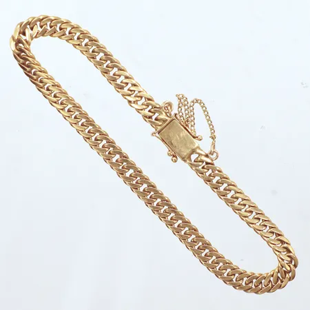 Armband, Pansar, säkerhetskedja längd 19,5cm, bredd 4,40mm, 18k Vikt: 19,5 g