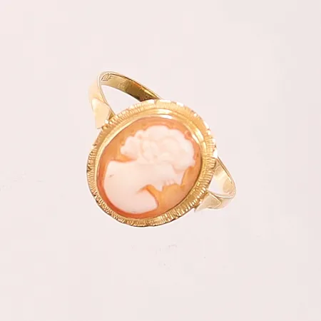 Ring Camé, Ø19, bredd:14mm, 18K 2,1g.