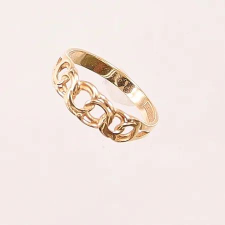 Ring Bismarck, Ø16½, bredd:5mm, 18K 1,9g.