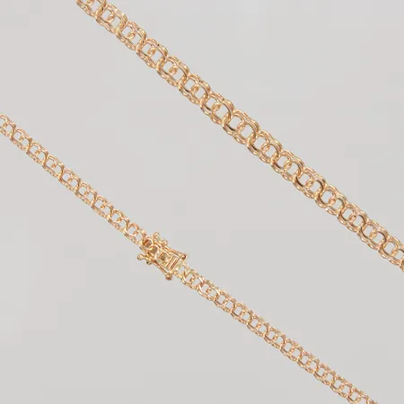 Collier doserad Bismarck, 45,5cm, bredd 3,4 - 5,4mm, GHA 18K Vikt: 10,8 g