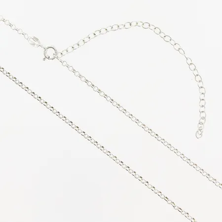 Kedja, Ärtlänk, 136-146cm, bredd 2mm, lång modell, GHA, silver 925/1000.  Vikt: 12,2 g