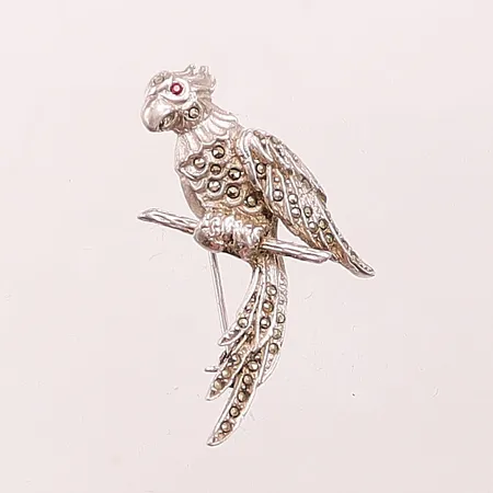 Brosch med markasiter,stl 40mm.Silver 7,5g  