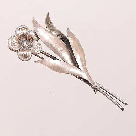 Brosch "blomma", 70mm, 830/1000 Silver 7,8g.