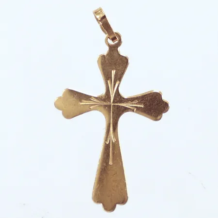 Hänge kors, längd 3,5cm, bredd 19,5mm, 18K Vikt: 1,1 g