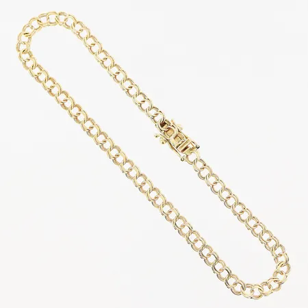 Armband Bismarck, 19cm, bredd 3,5mm, 18K Vikt: 4,3 g
