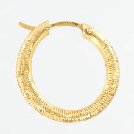 Örhänge udda creol, Ø20mm, bredd 3mm, bucklor, 18K Vikt: 0,9 g
