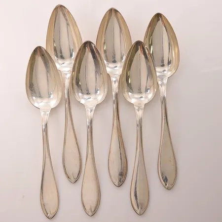 6 Skedar, 22cm, 830/1000 Silver 398,6g.