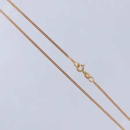 Kedja Pansar, ca 38cm, bredd 1,4mm. 18K  Vikt: 3 g