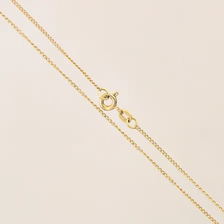 Kedja, längd 54cm, bredd 1mm, ojämnheter, 18K Vikt: 2,6 g