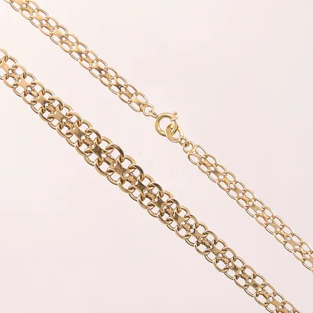 Collier x-länk, 44cm, bredd:5-9mm, 18K 17,4g.