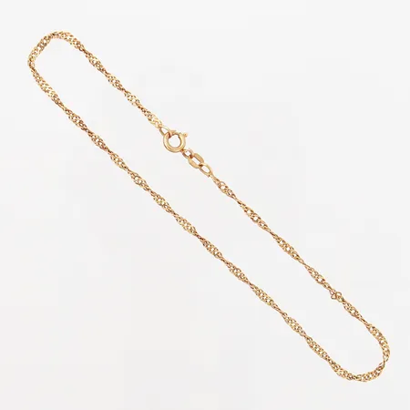 Vristlänk Singapore, 26,5cm, bredd: 2mm, 18K Vikt: 2,7 g