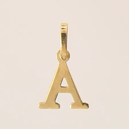 Hänge, bokstaven A, 12x7mm, 18K  Vikt: 0,2 g