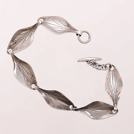 Armband,löv,stl 19cm.830/1000 Silver 9g  