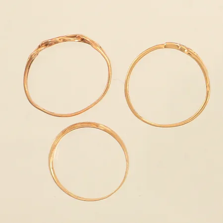 Tre ringar, defekta, 18K  Vikt: 5,4 g