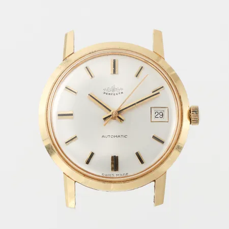 Herrur Perfecta, diameter 34.1 mm, gåvogravyr 1969, 18k.