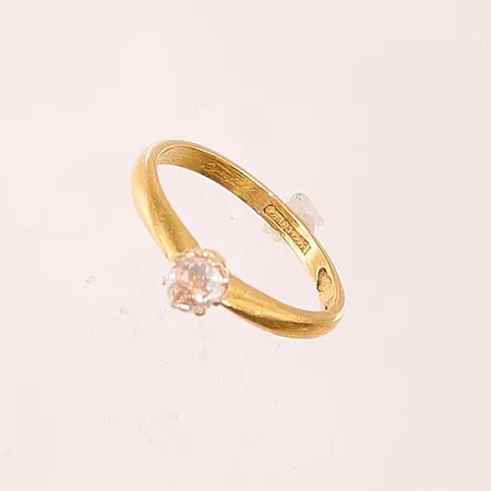 Ring, rosenslipad diamant, Ø16¼, bredd:4mm, 23K 2,7g.