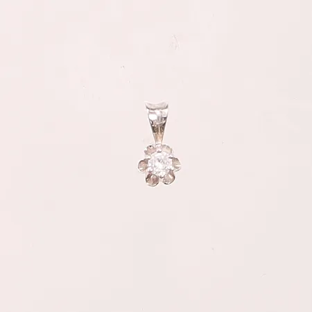 Hänge, diamant ca 0,10ct, 11mm, 18K 0,5g.