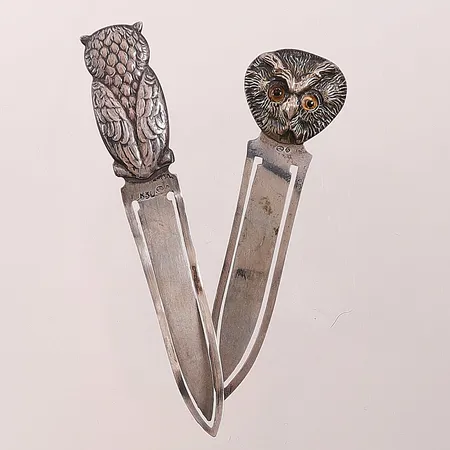 2 Bokmärken 8,5cm.830/1000 Silver 8,6g  