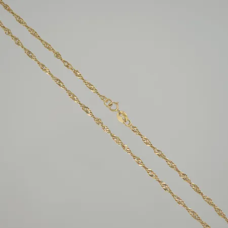 Halskedja singapor, längd 40 cm, bredd 2,4 mm, 21K Vikt: 5,3 g