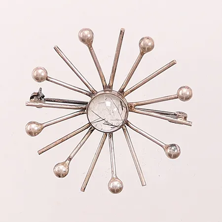 Brosch med sten Ø45mm.830/1000 Silver 6,9g  