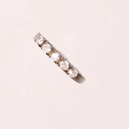 Ring, Ø17, vita stenar, 925/1000 Silver 1,9g.