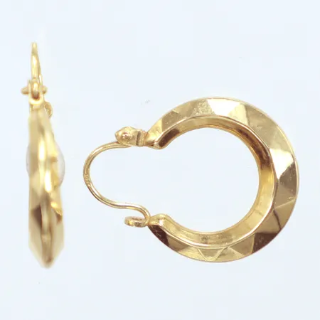 Ett par örhängen, Creoler, Ø10mm, 18k Vikt: 1,8 g