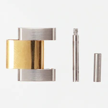 Länkbit till Rolex Oystermodell, stål/guld 18K, inklusive skruv, bredd: 14mm, bruttovikt: 2,9gram Vikt: 0 g