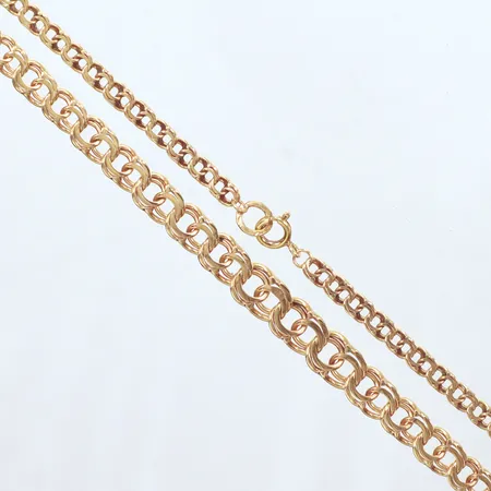 Collier doserad Bismarck, längd 43cm, bredd 3,8-7,4mm, 18k  Vikt: 16,5 g