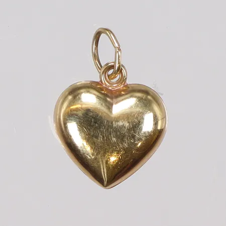 Hjärta ihåligt 10x14mm inklusive hängöglan 18K Vikt: 0,5 g