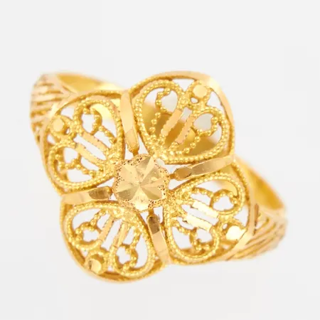 Ring, stl 17¼, bredd 15mm, 22K Vikt: 2,4 g