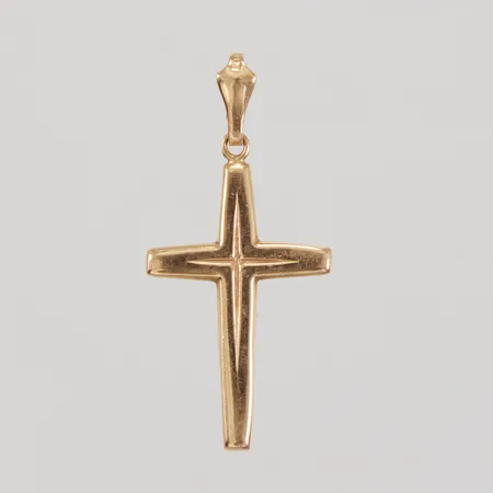 Hänge, Kors, längd inklusive ögla 38mm, Alton, 18K Vikt: 1,5 g