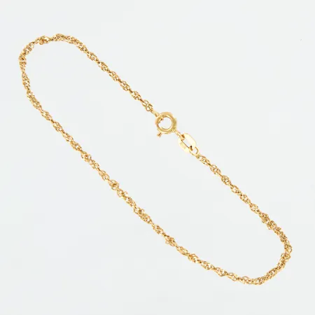 Armband Singapore, 18cm, bredd 1,5mm, 18K Vikt: 1,3 g