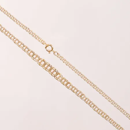 Collier Bismarck, 42cm, bredd:3-5mm, slitet lås, 18K 6,2g.