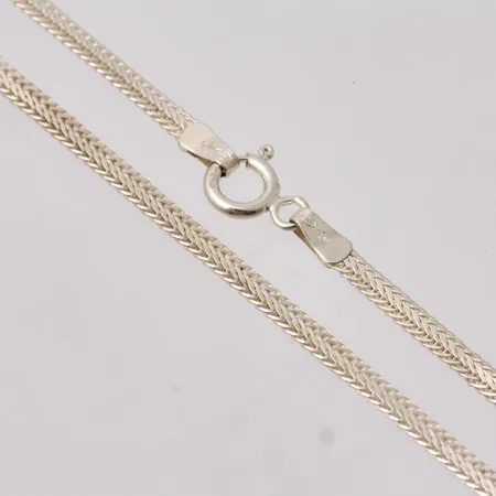 Kedja i silver, 70cm, Rävsvans, bredd 2,7mm, 925/1000, vikt 8,06g.